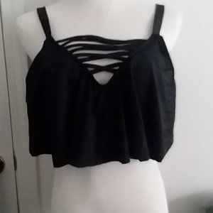 Black Bathing Suit Bikini Top